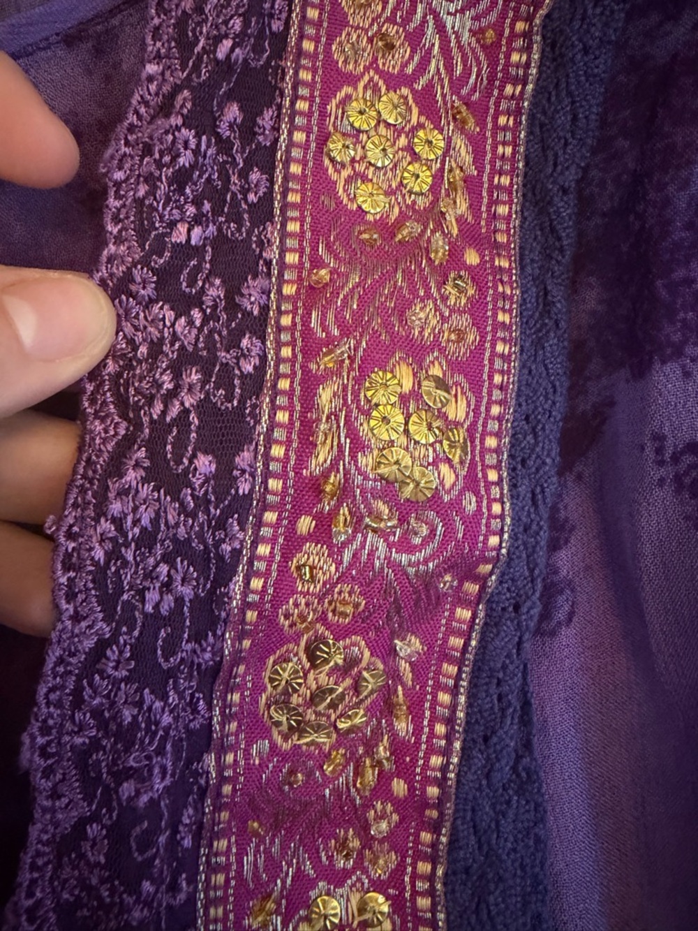 Vintage Dress Barn Top 1X Tie-Dye Hippie Whimsygoth Witchy Dark Romance Y2K - Picture 3 of 7
